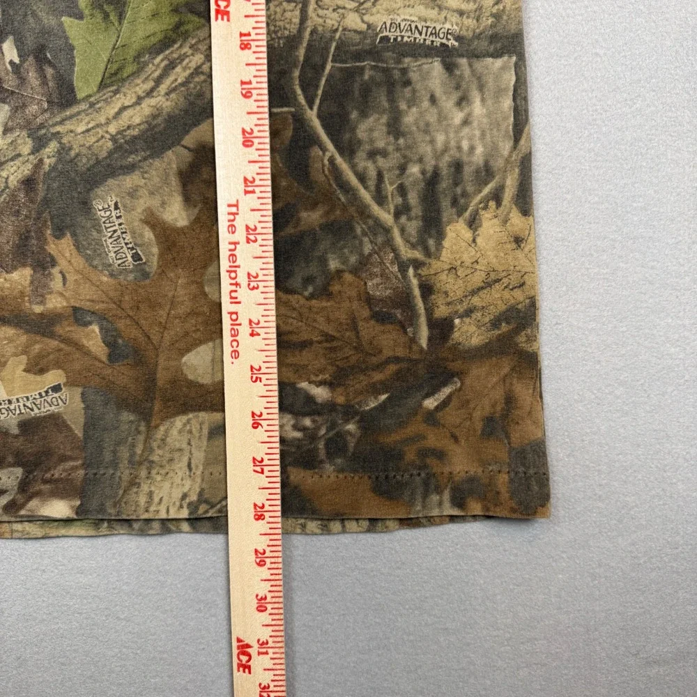 Vintage 90s Single Stitch Mens Camo T-Shirt Large Liberty Advantage Timber - Picture 4 of 10